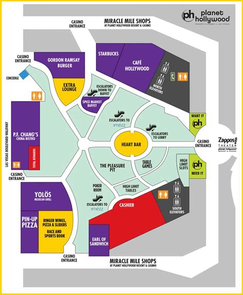 planet hollywood hotel map.